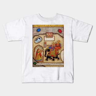 Phad painting, Indian folk art, watercolor painting Kids T-Shirt